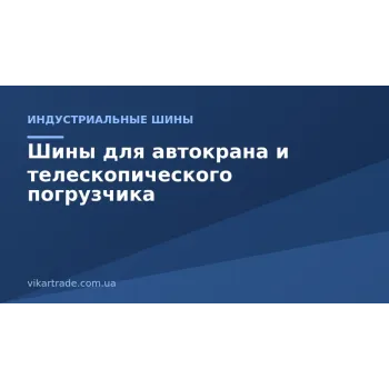 Шини для автокрана і телескопічного навантажувача