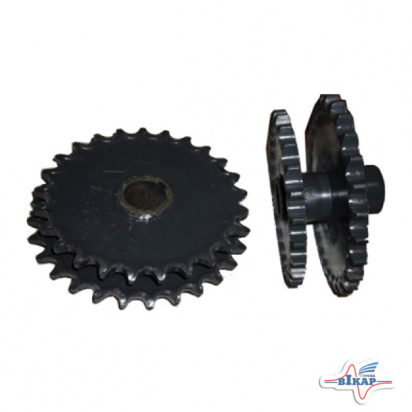 Блок звездочек вала реверса z=28/25, t-25,4 Дон-1500А/Б Вектор до 2006г.