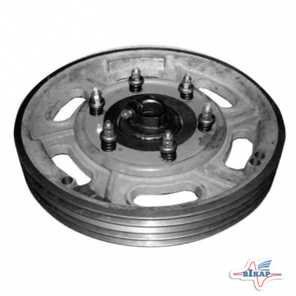 Шкив верхнего вала наклонной камеры в сборе 4-ручьевой d=560 Дон-1500Б Акрос Вектор "Ростсельмаш"