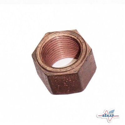 Гайка шпильки крепления головки (М16х1,5) омедн. (пр-во ЯМЗ)