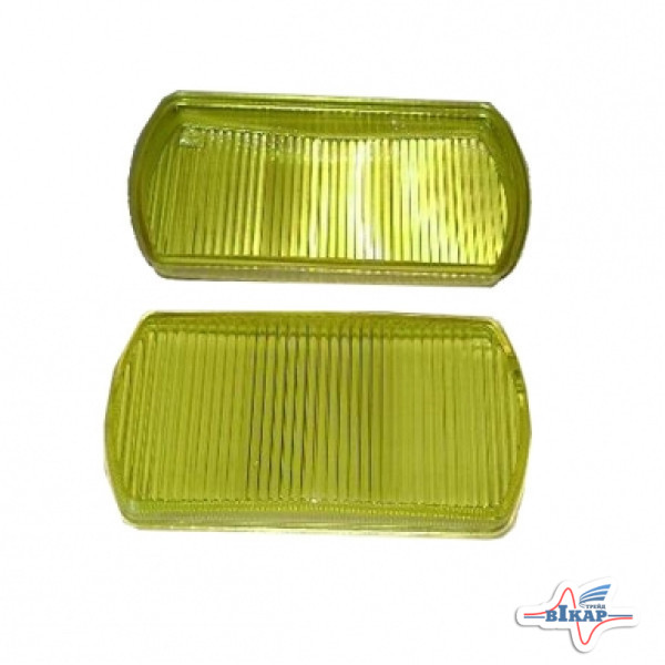 Стекло фары противотум.(желтое)(прямоуг.); КамАЗ, МАЗ