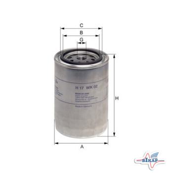 Фильтр т/очистки топлива МТЗ-3022, ХТЗ-17021 (01181245/178034) дв.Deutz (Hengst) уст.2шт