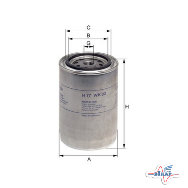 Фильтр т/очистки топлива МТЗ-3022, ХТЗ-17021 (01181245/178034) дв.Deutz (Hengst) уст.2шт