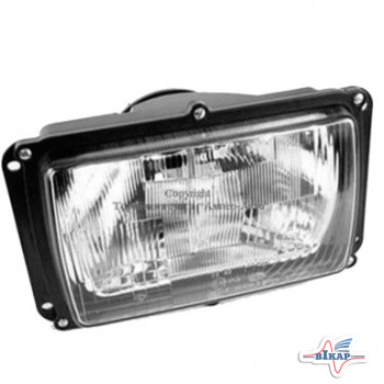 Фара 12/24В с ручн. корректором (глад. стекло) МАЗ СУПЕР, ПАЛЕССЕ-812, 1218 (пр-во Украина)