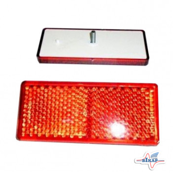 Светоотражатель прямоугольный (красный) (Руденск)