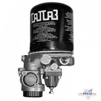 Влагомаслоотделитель с регулятором давл. (8,5 атм.) с адсорб. КамАЗ, МАЗ (ПААЗ)