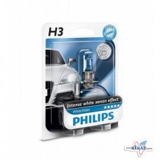Лампа галогенная (противотуманка) с проводом (PK22s) (White Vision) (пр-во Philips)