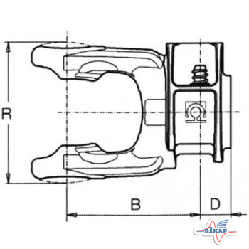 Вилка кард. вала S7/#6 (1-3/8' Z6), Bondioli (Италия)