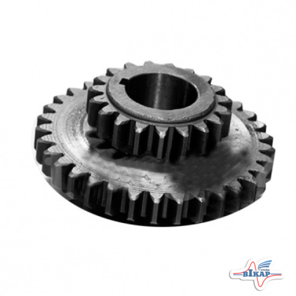 Шестерня вала промежуточного (Z=33/19) КПП МТЗ-320 (пр-во МЗШ)