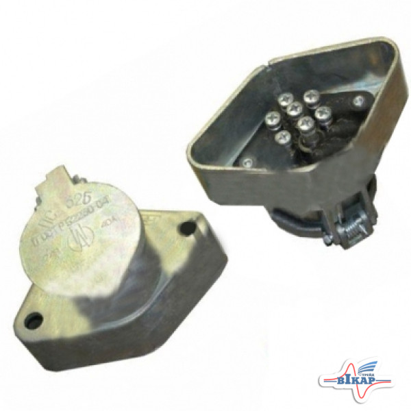 Розетка разъёма ПС326 (пр-во АЭА) (6 "папа"+1 "мама") МАЗ, КамАЗ