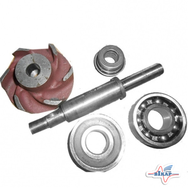 Р/к водяного насоса (уплотнение+вал+подш.+крыльч.) (из 4-ти наим.) Д-240, Д-245 (пр-во БЗА)