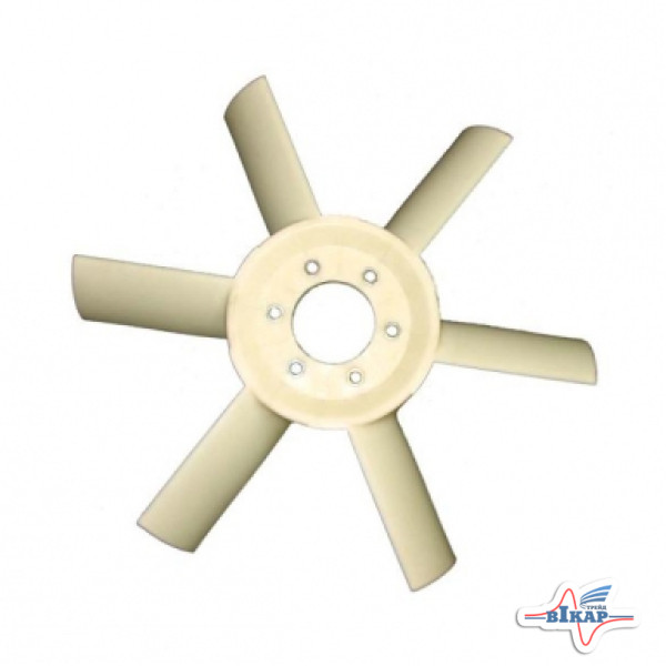 Крыльчатка вентилятора Д-240, Д-242, Д-245 (6-ти лопастная, пластмас) (пр-во ОАО "Радиоволна")