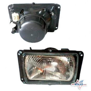 Фара 24В с ручн. корректором (б/ламп) МАЗ, КамАЗ (ОСВАР)