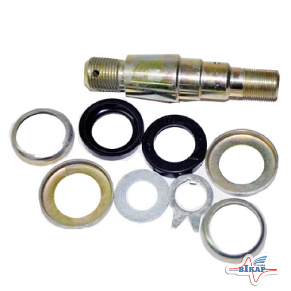 Палец г/ц поворота с ПВМ (под ГОРУ) (L=130) в сб. (из 9-ти наим.) МТЗ-82, 1221, 1523 (пр-во ВЗТЗЧ)