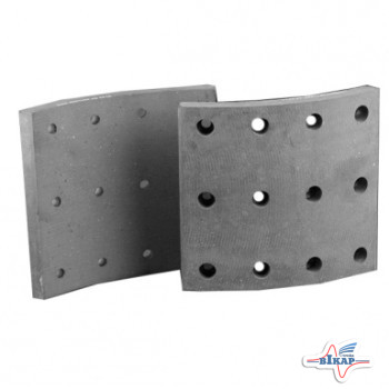 Накладка тормозная (сверлен., 12 отв.) ЕВРО-2 КамАЗ (УралАТИ)