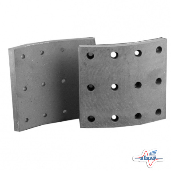 Накладка тормозная (сверлен., 12 отв.) ЕВРО-2 КамАЗ (УралАТИ)