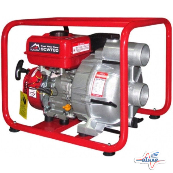 Мотопомпа Vulkan, грязн.вода, 58 м.куб./ч