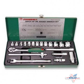 Набор головок 3/8" (6-23мм) 20ед.