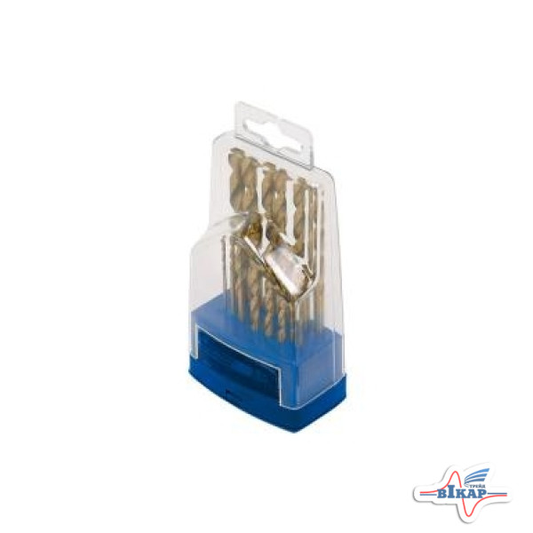 Набор сверл по металу титан. D=1-10, 19шт. (Miol)