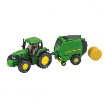 Модель трактора JD7530 с пресс-подборщиком JD900 M1:87, JD
