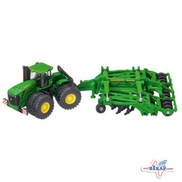 Модель трактора John Deere 9630 с культиватором Amazone Centaur M1:87, JD