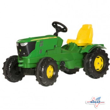 Модель трактора 6210R пластмас, на педалях, JD