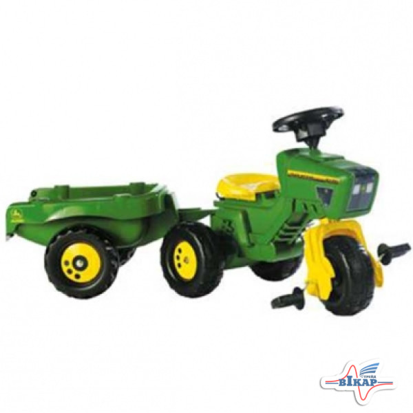 Модель трактора с прицепом (3-х колесный велосипед, от 2-х лет), JD