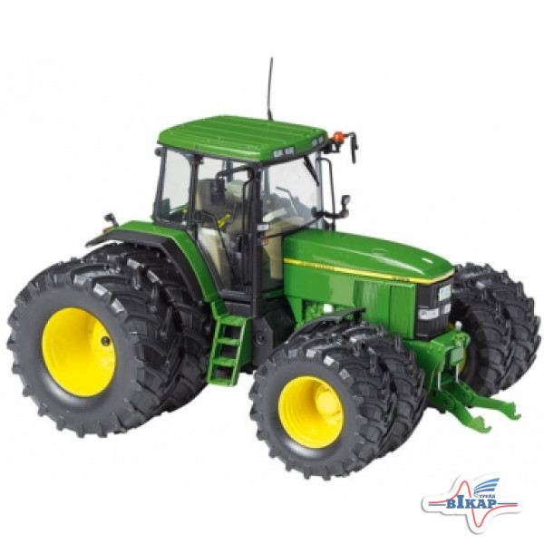 Модель трактора на сдвоенных колесах JD7810 M1:32, JD