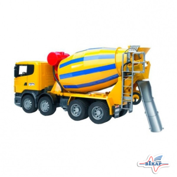 Модель автомобиля Scania с бетономешалкой M1:16 (BRUDER)