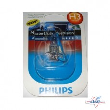 Лампа галогенная (противотуманка) с проводом (PK22s) (Master Duty Blue Vision) (пр-во Philips)
