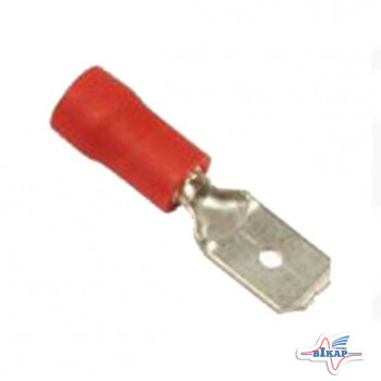 Наконечник провода красный (10 шт) ("папа") 6,4 мм, 0,5 - 1,5 мм2 (MCXFA1058), Vapormatic