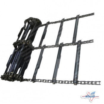 Транспортер наклонной камеры, с усил. пл. (24 пл., 3 цепи) (AXE17470/AH217633/AH224926/AH220517), JD