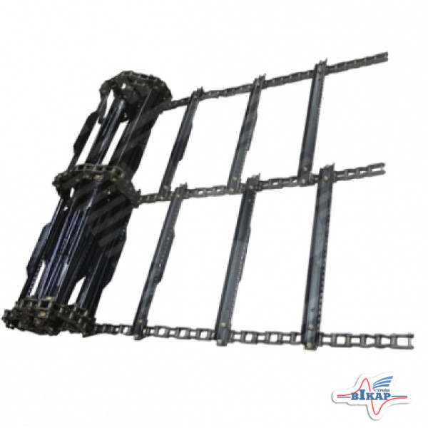 Транспортер наклонной камеры, с усил. пл. (24 пл., 3 цепи) (AXE17470/AH217633/AH224926/AH220517), JD