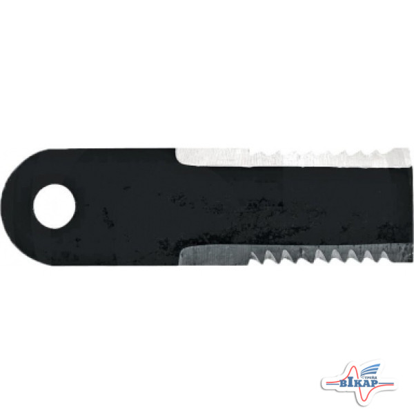 Нож измельчителя подвижный зубчатый (42232/Z55610/322326450/9833966/89833966/Z77601) JD, NH (Rasspe)