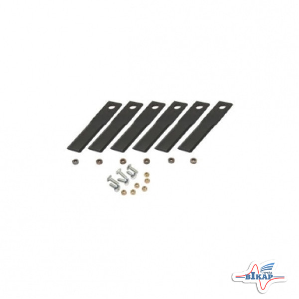 Молоток измельчителя подвижный гладкий с крепежом (AH124635/AH128359) (к-т 6 шт.), JD9500