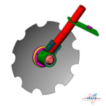 Стойка бороны (задняя) БДН-2400,БДП-3200,4000 Паллада в сб. 2-х рядных возле шкалы (планка трехуг.)