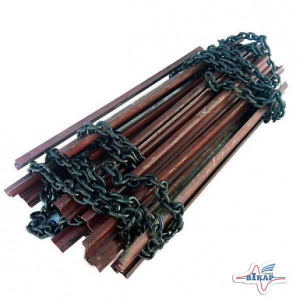 Транспортер продольный (цепь якорная) (планка 920мм изогнутая) КТУ-10