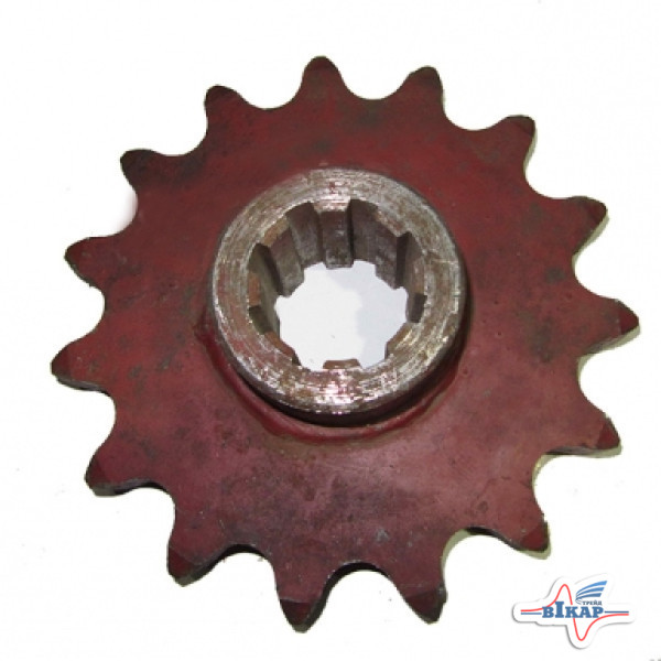 Звездочка валу приводного (z=15, t=38.1, шлиц) (лев.сторона) ПРТ-7А, МТТ-9