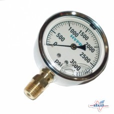 Манометр спиральный механический 1/4" (0-3000 psi=204 атм) (MLR2121013), GP