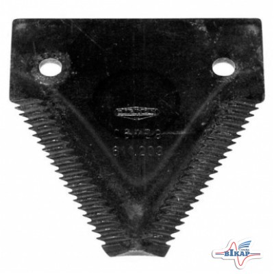 Сегмент ножа жатки Rasspe(Radura) (41786.02) (крупная насечка/красный лак) Claas