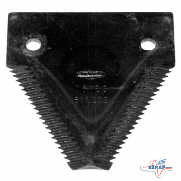 Сегмент ножа жатки Rasspe(Radura) (41786.02) (крупная насечка/красный лак) Claas