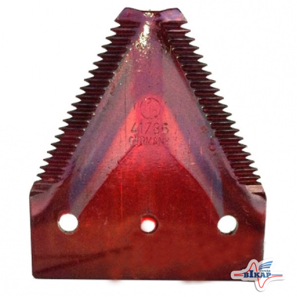Сегмент ножа жатки Rasspe(Radura)(JAG) (41786.02/611203-S) (крупная насечка/красный лак) Claas